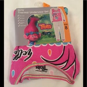 Trolls Thermal Underwear Set Girls Size 8